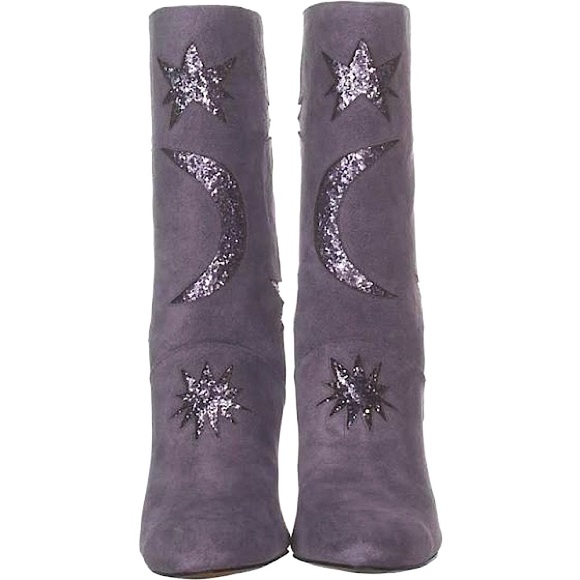 π AVEC LES FILLES Gray Stack Heel Booties - Picture 3 of 4